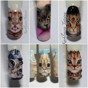 nail-art chats réalistes