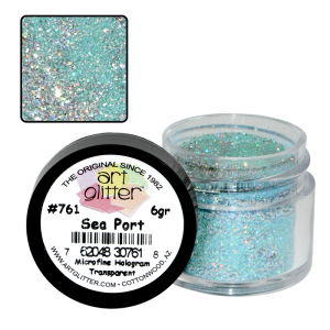 art glitter sea port blue