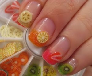nail-art fimo fruits